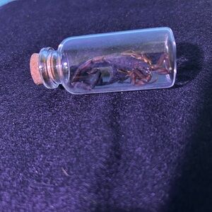 Decorative Glass Bottle with Cork - Black